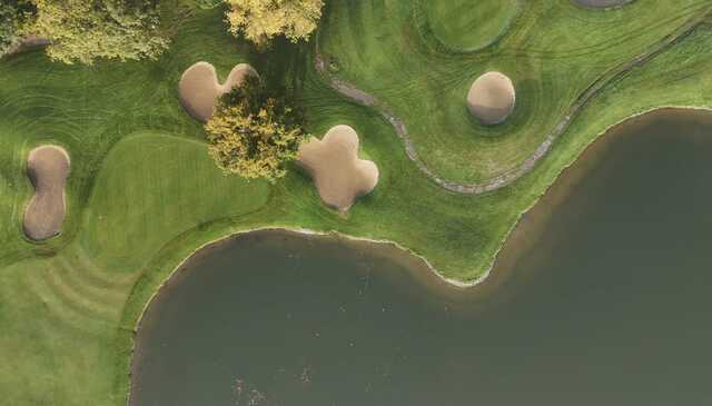 Aerial view from Chateau de la Chouette Golf.
