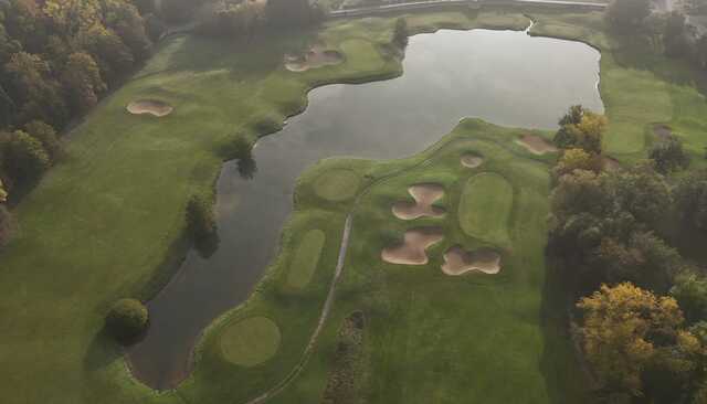 Aerial view from Chateau de la Chouette Golf.