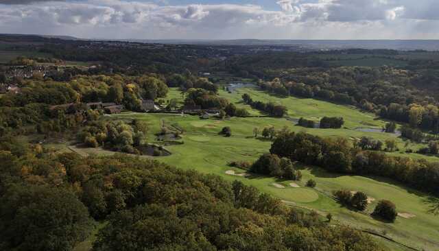 Aerial view from Chateau de la Chouette Golf.