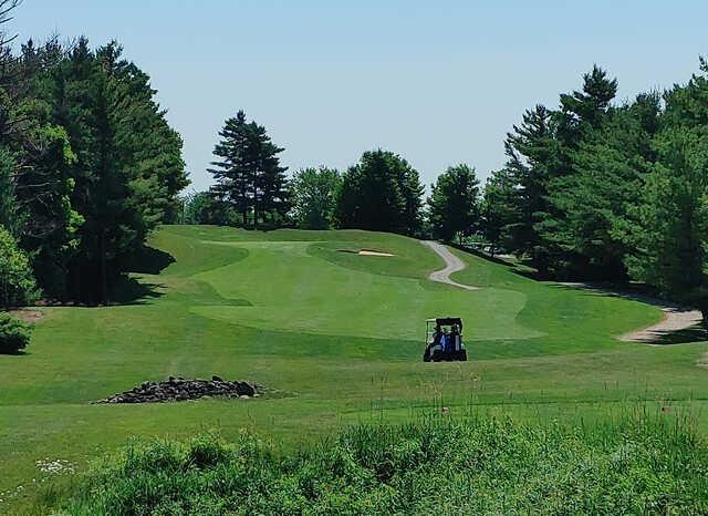 View of the 9th fairway and green from the Pines Course at Victoria Park Valley Golf Club.