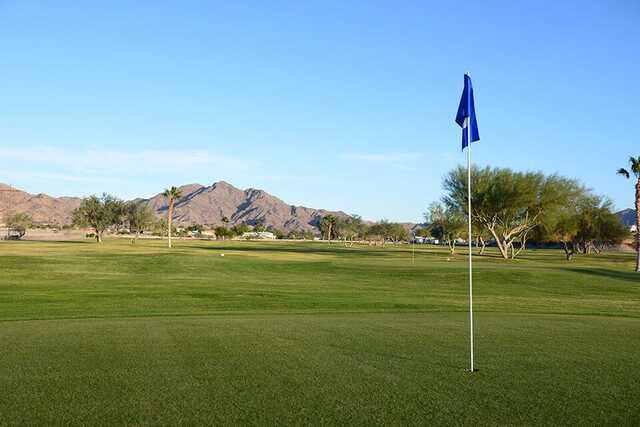 A view of a hole at Fortuna Delrey Golf Course.