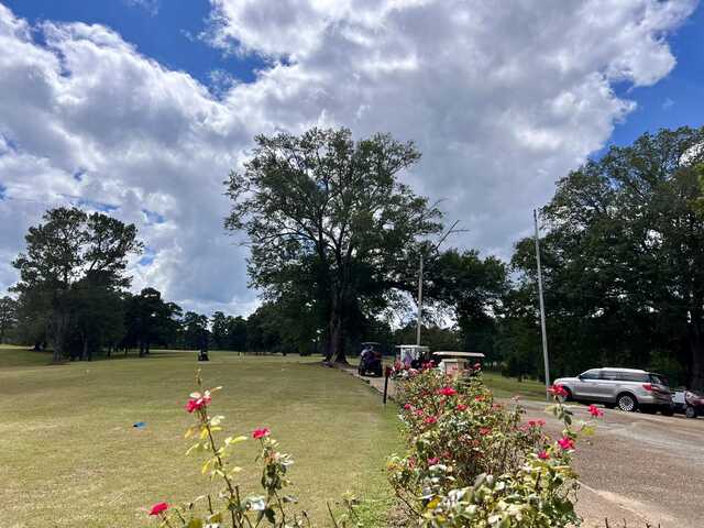 A view of a tee at Camden Country Club.