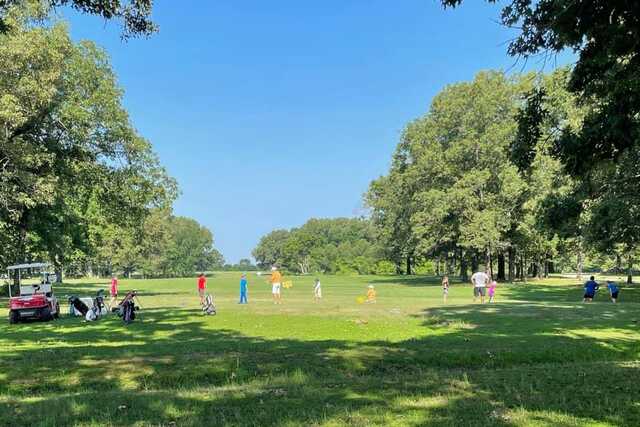 A view of the driving range at Oak Hills Country Club.