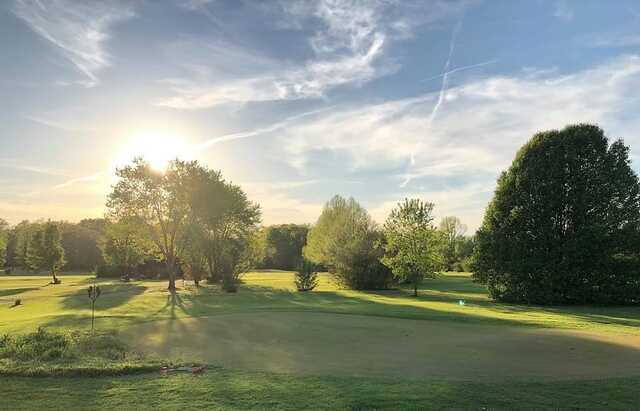 A view of a green at Hickory Creek Golf Course.