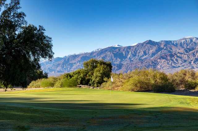 View of a green from Furnace Creek Golf Course.
