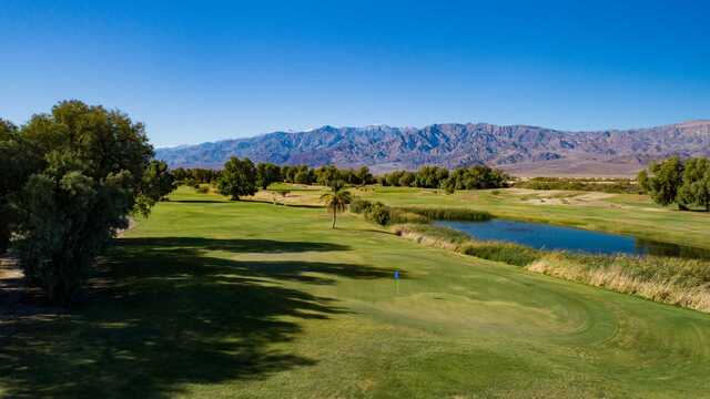 View of a green from Furnace Creek Golf Course.