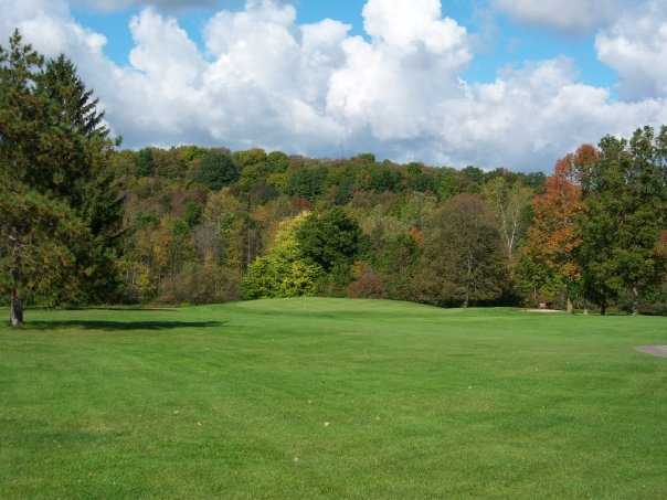 A view of the 5th green at Wild Wood Country Club
