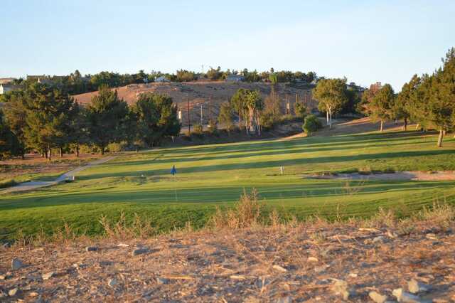 A view of the 18th hole at  Cresta Verde Golf Club .