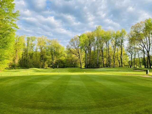 View from a green at Squirrel Hollow Golf Course.