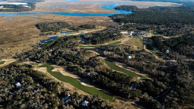 Aerial view from Sanctuary Golf Club.
