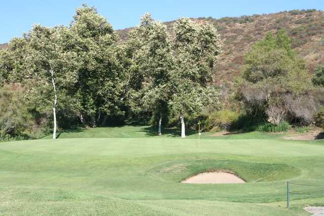 A view of the 4th green at Ranch from Steele Canyon Golf Club.