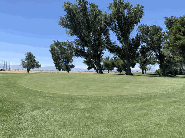 A view of the 3rd green at Rancho Sierra Golf Course.