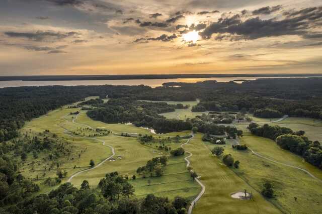 Aerial view from Meadow Links Golf Course at George T. Bagby
