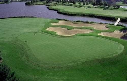 A view of green #15 at Orchard Valley Golf Course