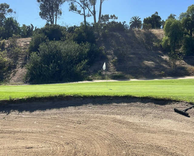 A view of a green at National City Golf Course.