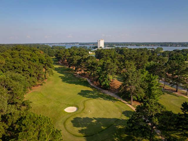 Aerial view from The Golf Club at Margaritaville Lake Resort, Lake Conroe