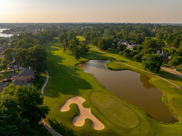 Aerial view from The Golf Club at Margaritaville Lake Resort, Lake Conroe