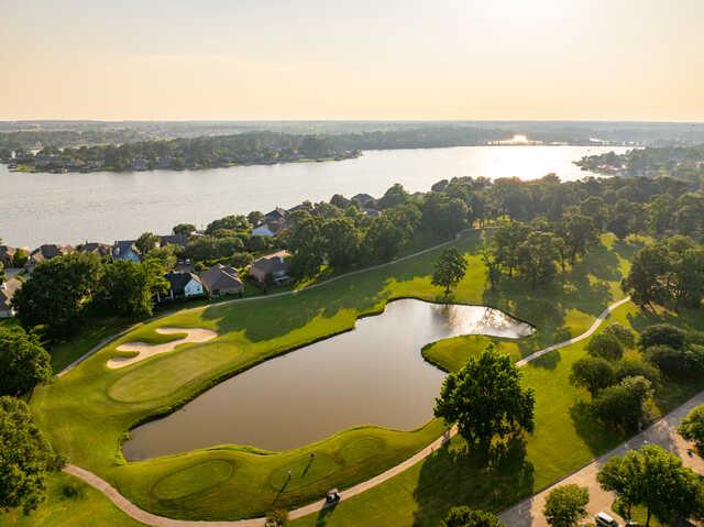 Aerial view from The Golf Club at Margaritaville Lake Resort, Lake Conroe