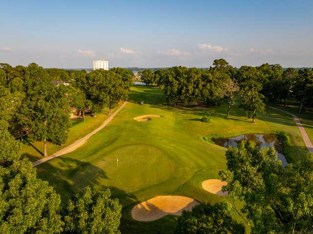Aerial view from The Golf Club at Margaritaville Lake Resort, Lake Conroe