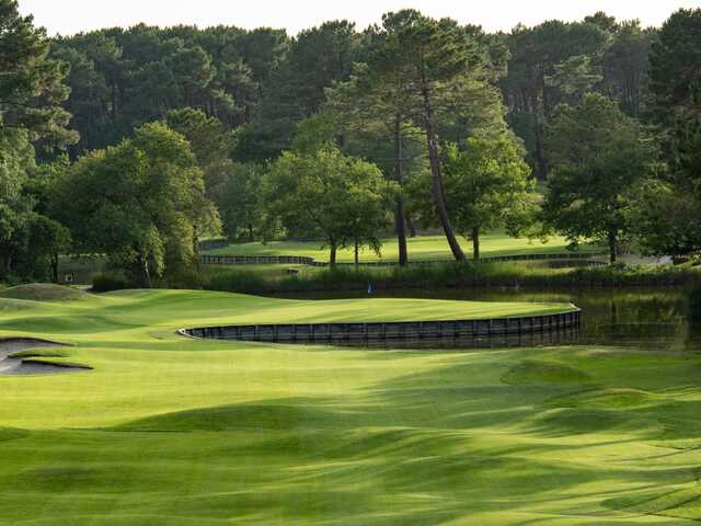 View of a green from Seignosse Golf Club.