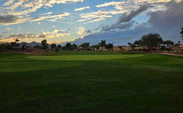 View of a green from Las Colinas Golf Club