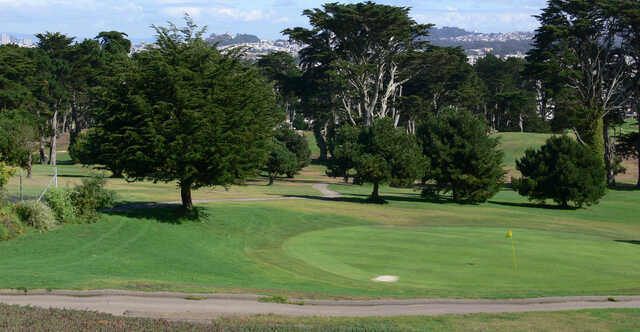 A view of a hole at Lincoln Park Golf Course.