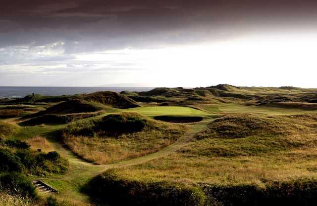 The No.8 ('Postage Stamp') on the Old Course at Royal Troon Golf Club