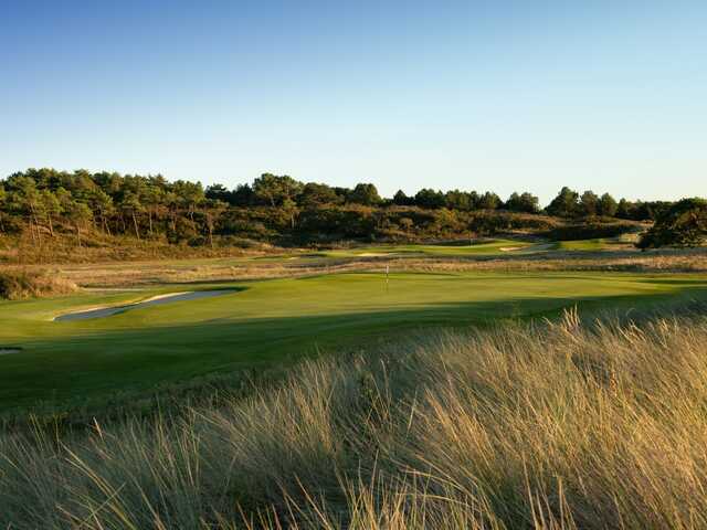 View of the 15th green from The Sea Course at Touquet Golf Club.