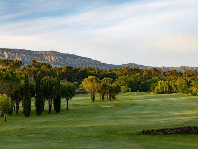 View of the 18th fairway from Sainte Baume Golf Club.