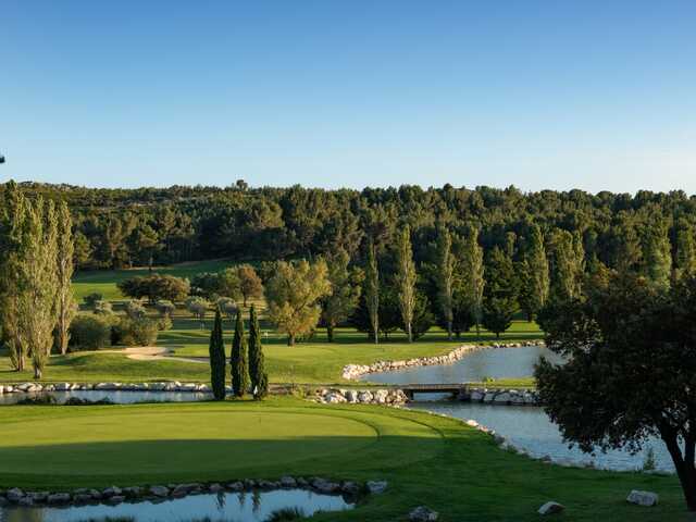 View of the 6th green from Servanes Golf Club.