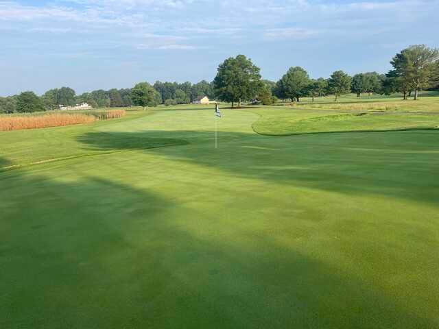 View from a green at Maple Dale Country Club.