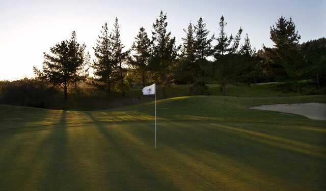 View of a green from Belas Golf Club.
