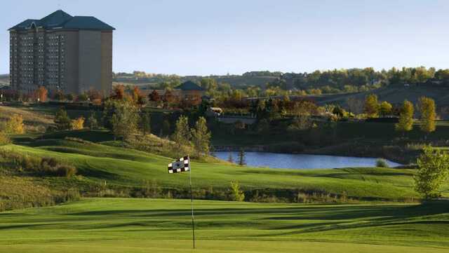 A view of hole #5 at Eldorado from Interlocken Golf Club.