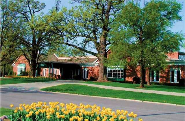 A view of the clubhouse at Carriage Greens Country Club