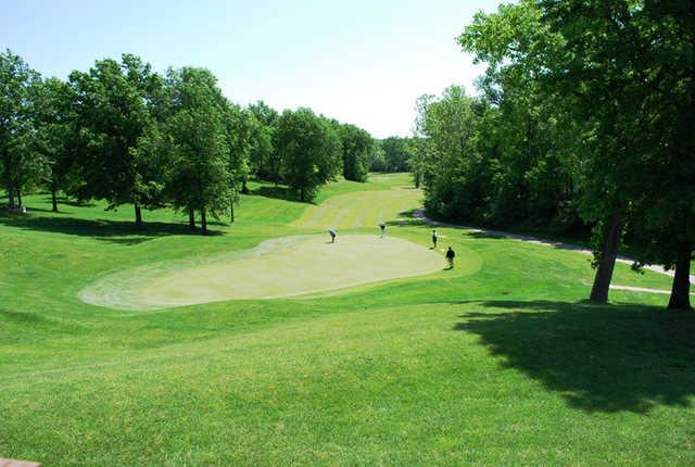 A view of the 9th hole at Fox Creek Golf Club