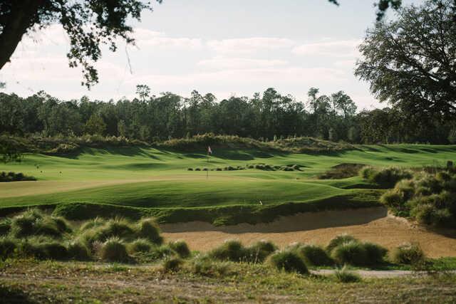 View of a green from The Squeeze Course at Cabot Citrus Farms.