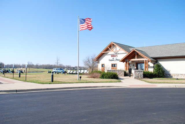 A view of the clubhouse at Coyote Run Golf Course