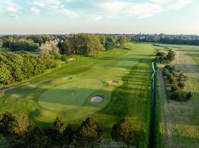 View of the 9th green and fairway at Hesketh Golf Club