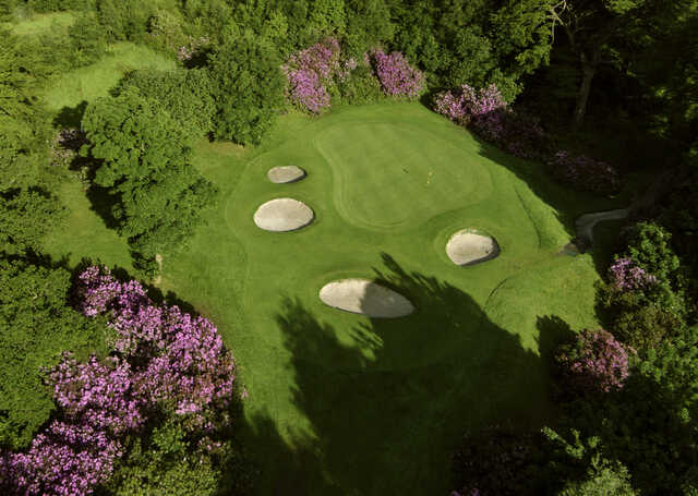 Aerial view from Cawder Golf Club.