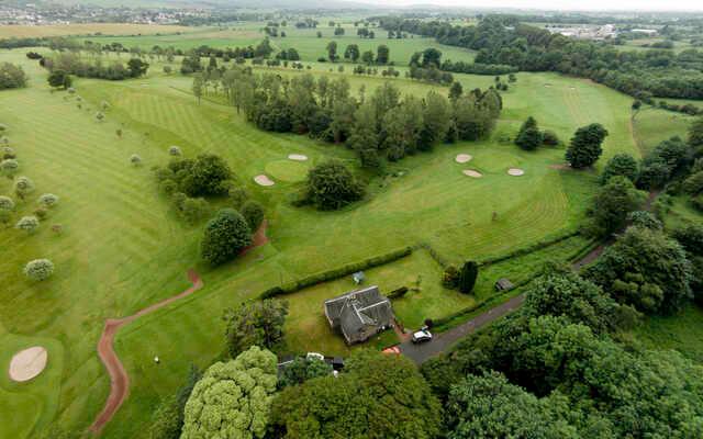 Aerial view from Cawder Golf Club