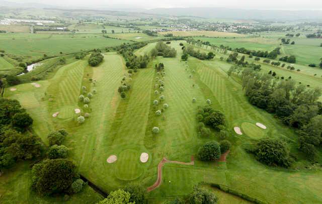 Aerial view from Cawder Golf Club.