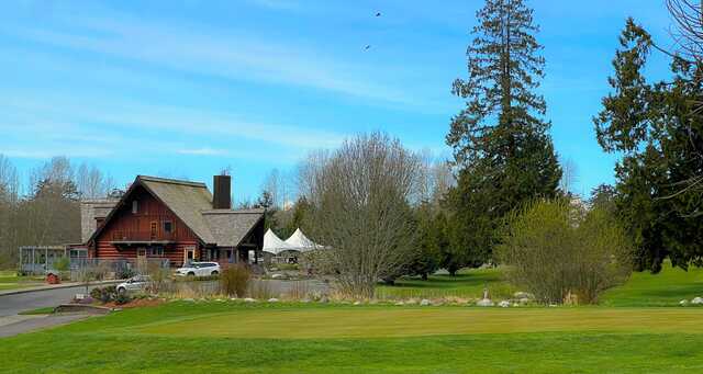 View of the cluhbouse from Point Roberts Golf and Country Club.
