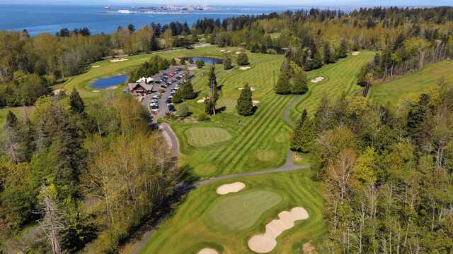 Aerial view from Point Roberts Golf and Country Club.
