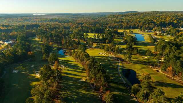 Aerial view from UNC Finley Golf Club
