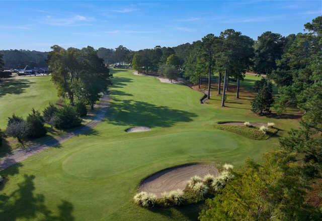 Aerial view from the 10th green at Eagle Nest Golf Club.