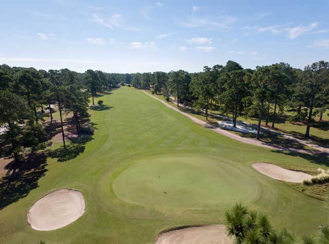 Aerial view from the 1st green at Eagle Nest Golf Club.