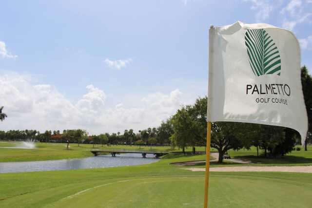A view from a green at Palmetto Golf Course.