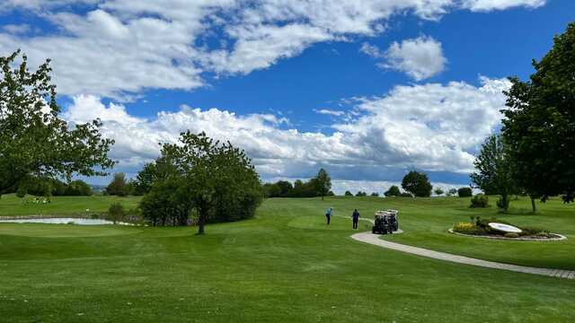 View of the 6th green from Bad Ueberkingen Golf Club.