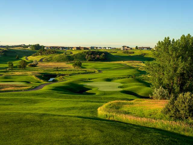 View of a green from Hawktree Golf Club.