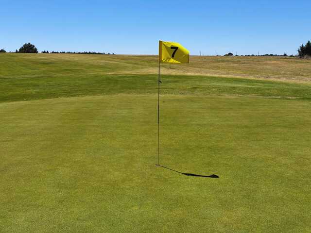View of the 7th green from Golden Plains at Akron Golf Course.